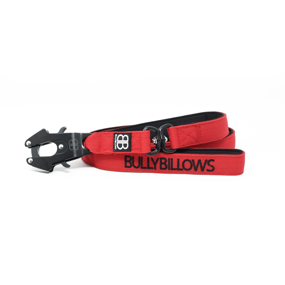 Bully Billows Swivel Combat Dog Lead - Red - The Pet Butcher - Bully Billows