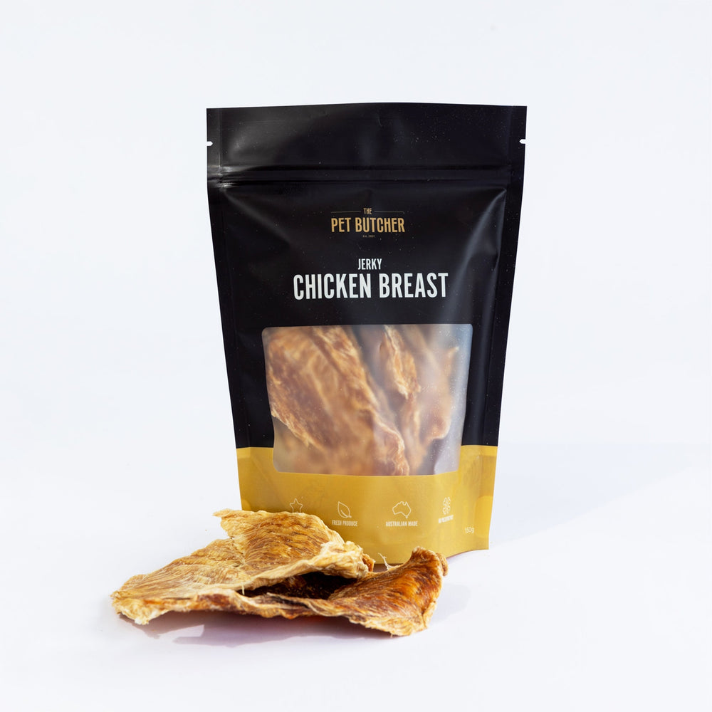 Chicken Breast Jerky 150g - The Pet Butcher - Packaged Treats 