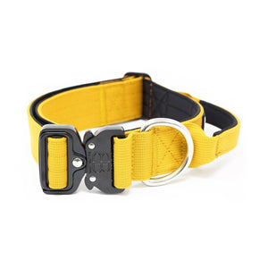 Bully Billows 4cm Combat® Collar | With Handle & Rated Clip - Mustard Yellow v2.0 - The Pet Butcher - Bully Billows