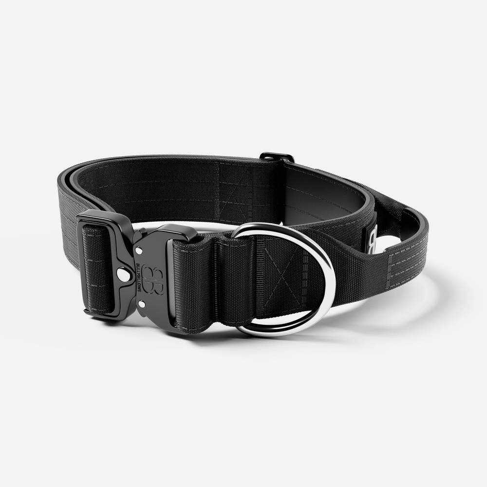 Bully Billows 5cm Combat® Collar | With Handle & Rated Clip - Black v2.0 - The Pet Butcher - Bully Billows
