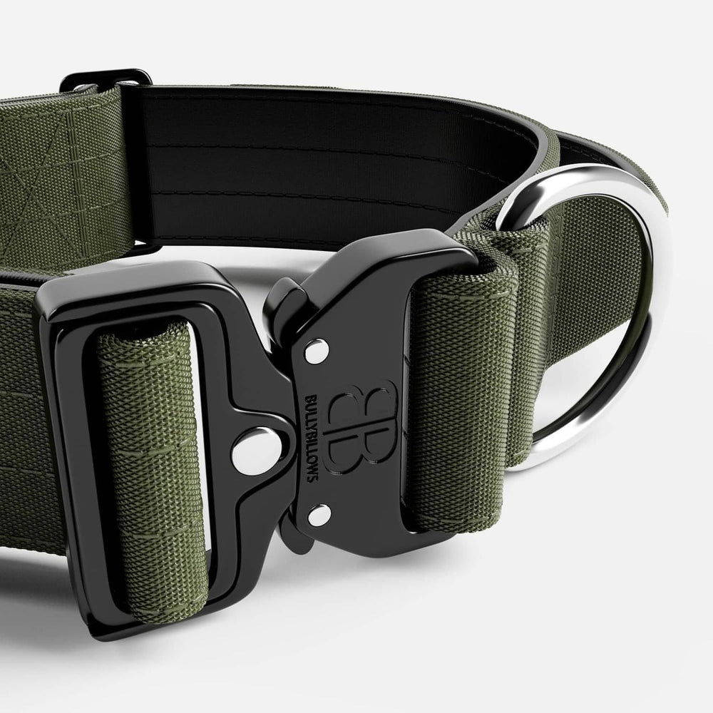 Bully Billows 5cm Combat® Collar | With Handle & Rated Clip - Khaki v2.0 - The Pet Butcher - Bully Billows