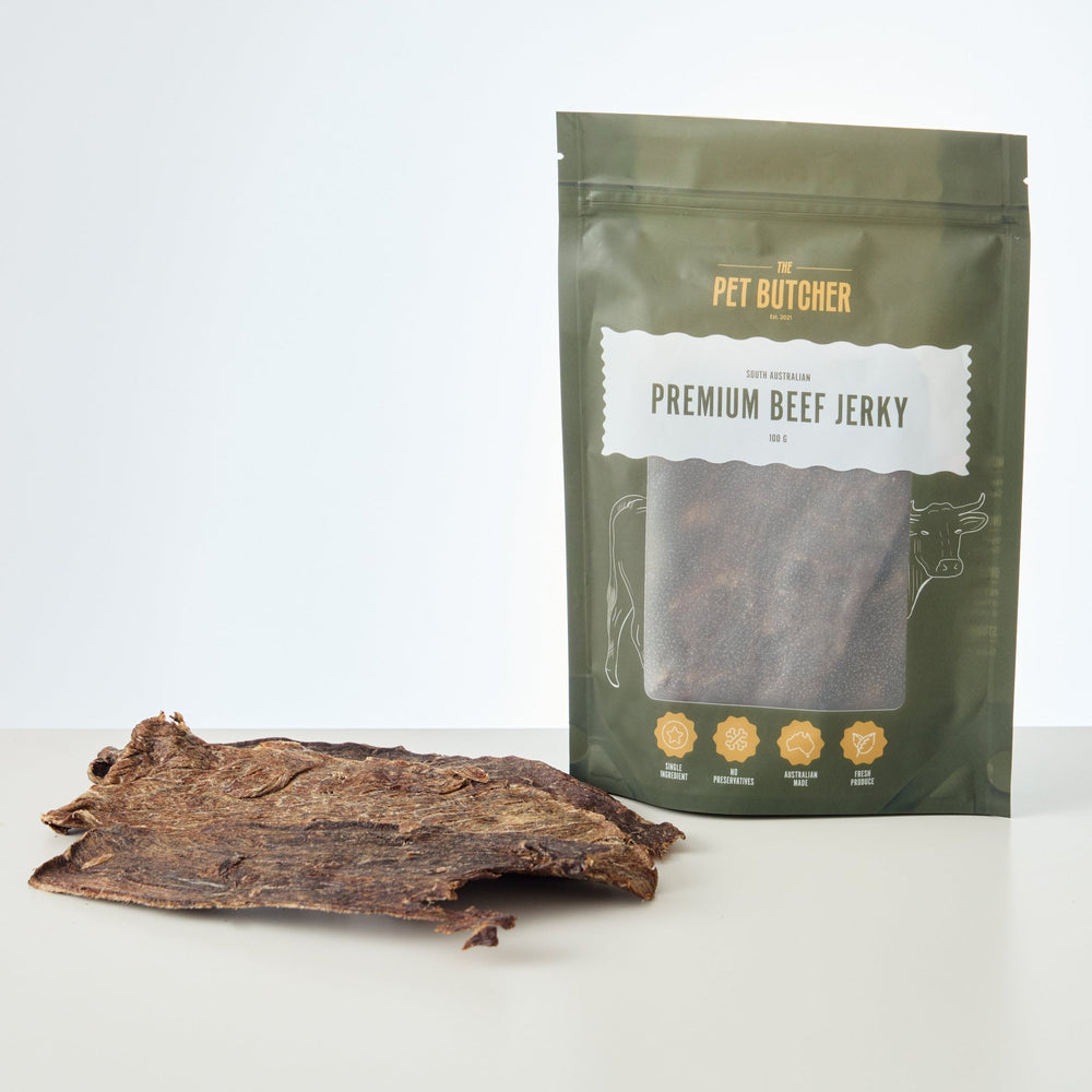 Premium Beef Jerky - The Pet Butcher - Packaged Treats 